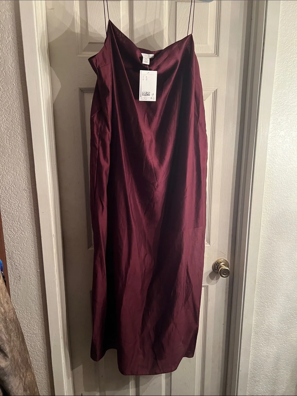 Slip Midi Dress in Deep Wine - Picture 1 of 4